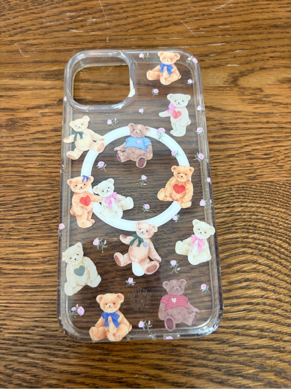 Velvet Caviar Teddy Bear MagSafe Case for iPhone 14 - Clear